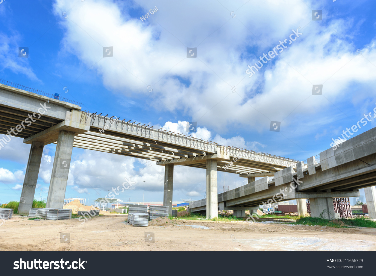 Closeup Structure Bridge Under Construction Stock Photo 211666729 ...