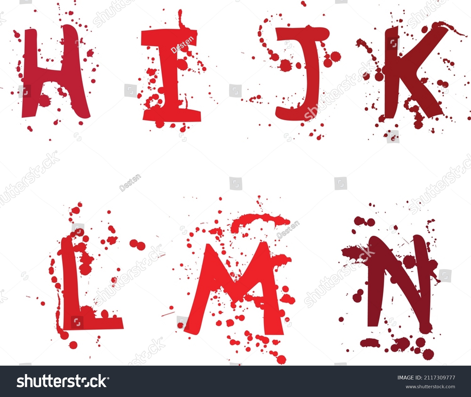 Letters Alphabet H J K L Stock Vector Royalty Free 2117309777 Shutterstock