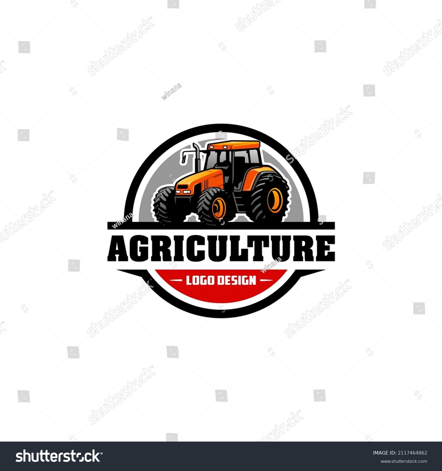 Tractor Farm Equipment Isolated Logo Vector Stock Vector (Royalty Free ...