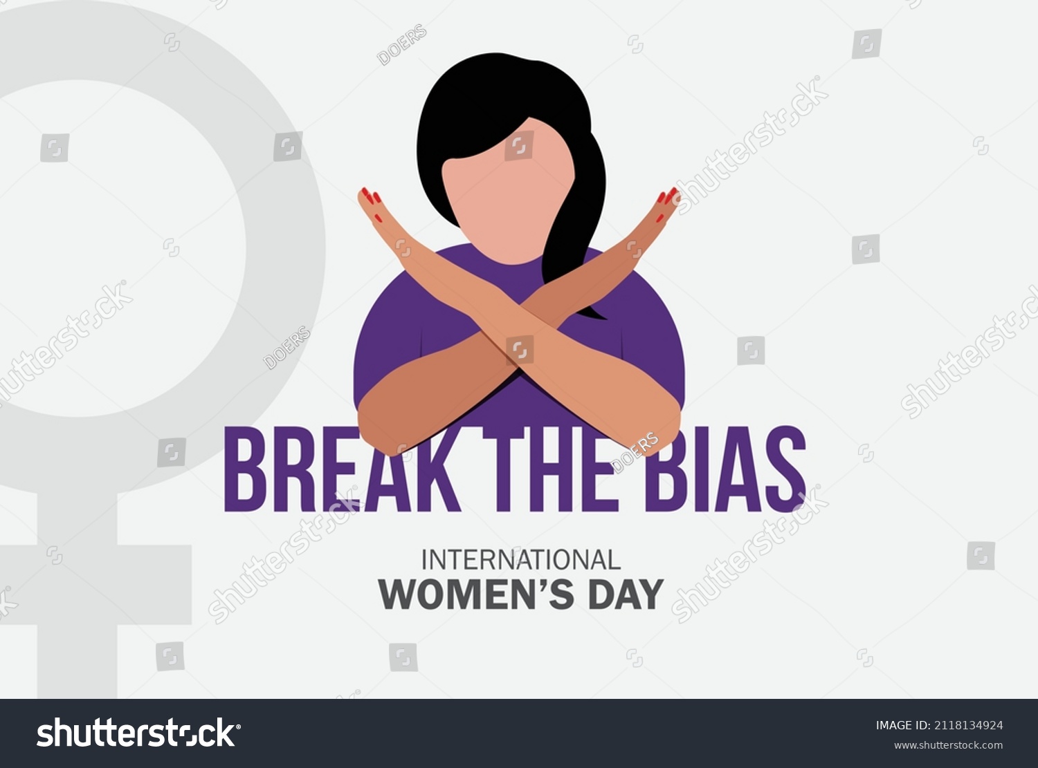 Break Bias Womens Day 2022 Concept Stock Vector Royalty Free 2118134924 Shutterstock 8308
