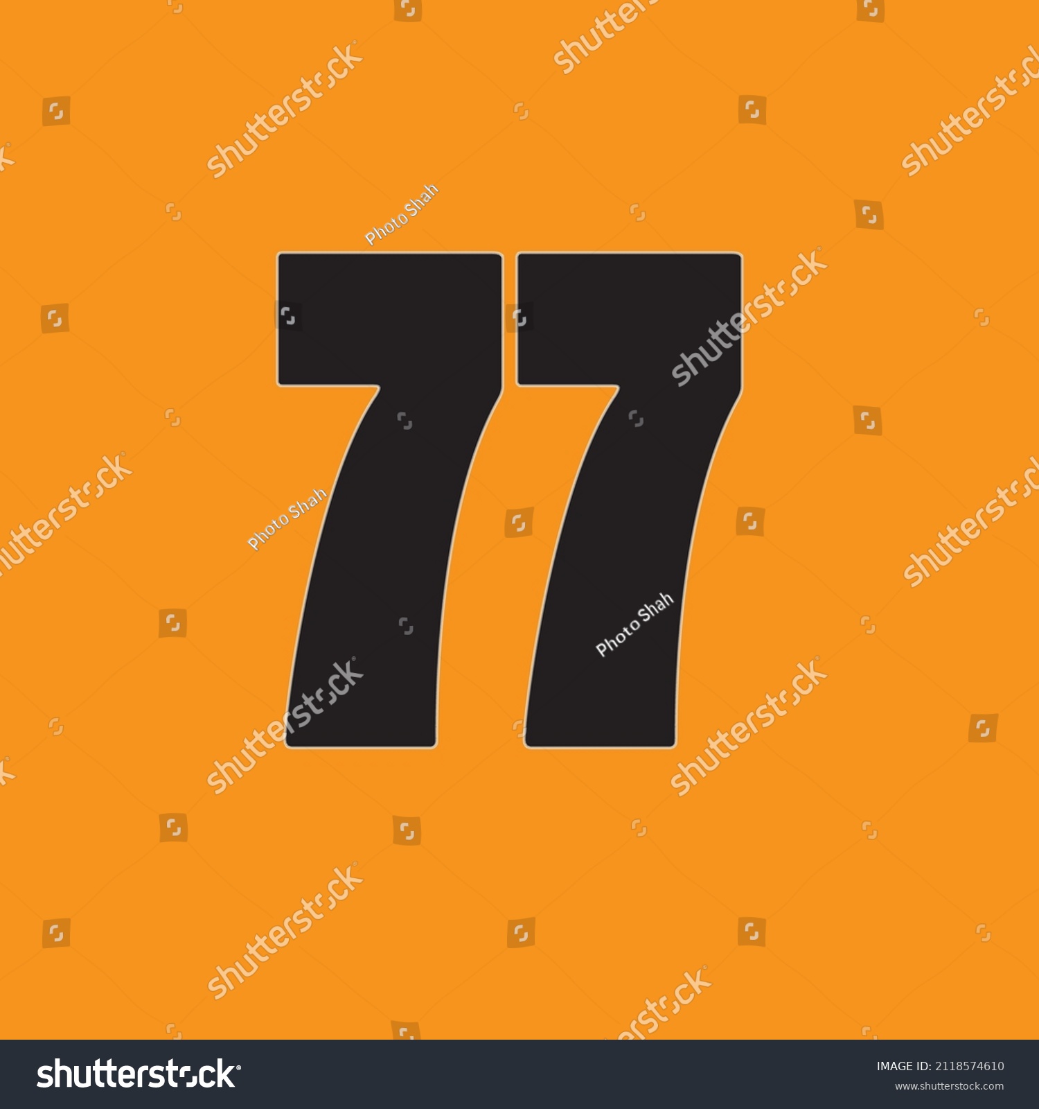 Number 77 Icon Vector Illustration On Stock Vector (Royalty Free ...