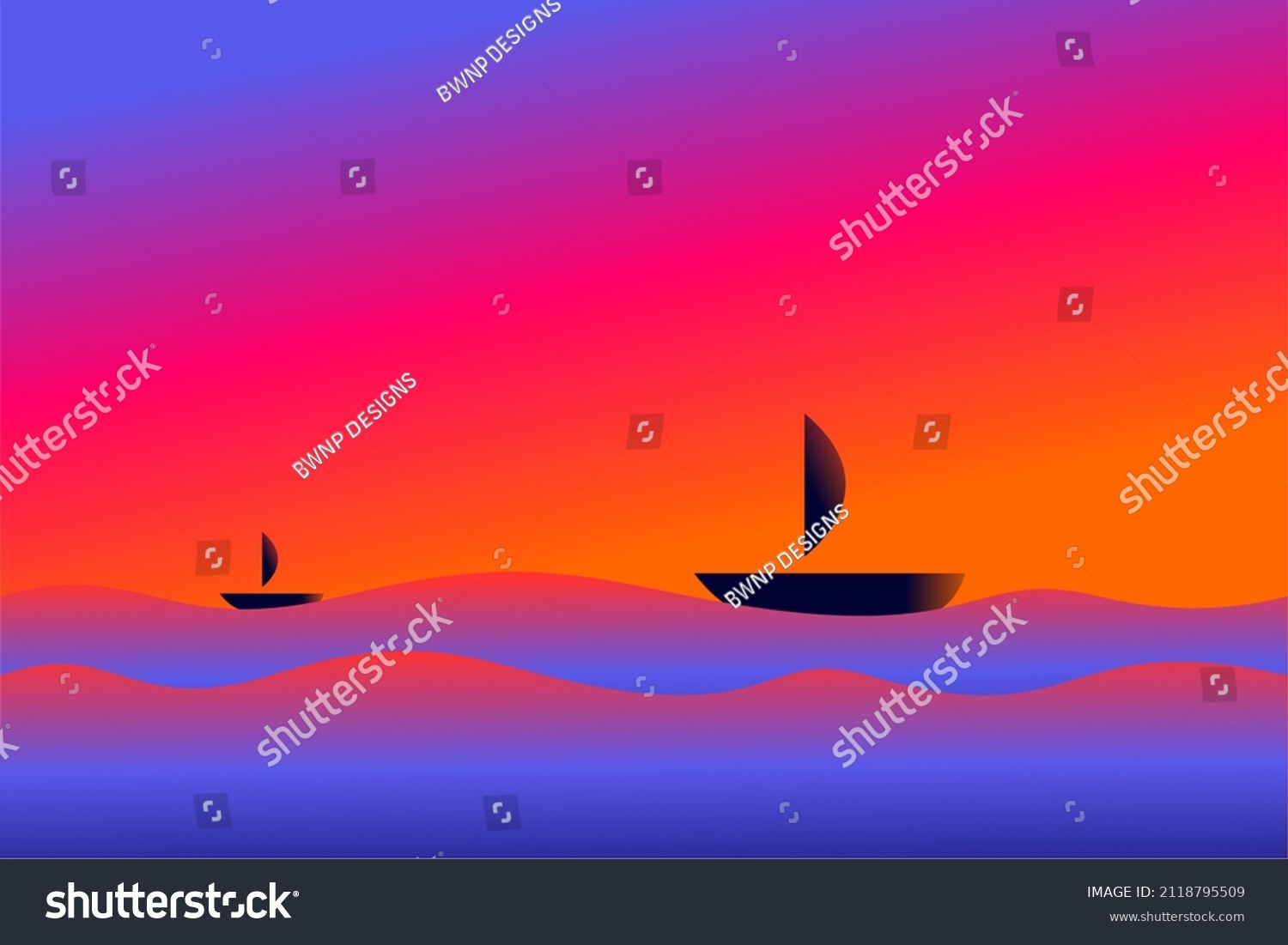 Beach Skyline Vector Background Stock Illustration Stock Vector ...