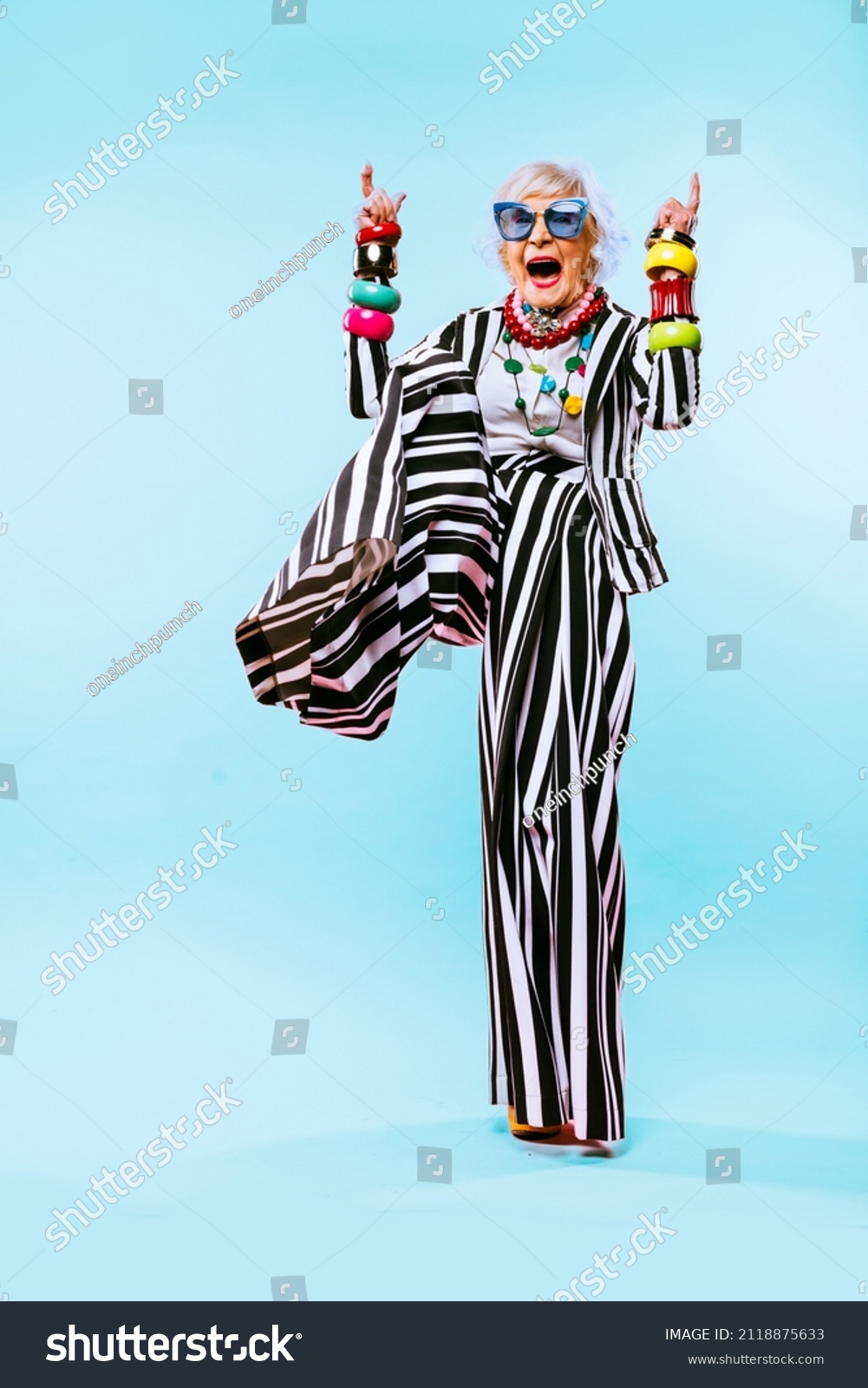 Happy Funny Cool Old Lady Fashionable Stock Photo 2118875633 | Shutterstock