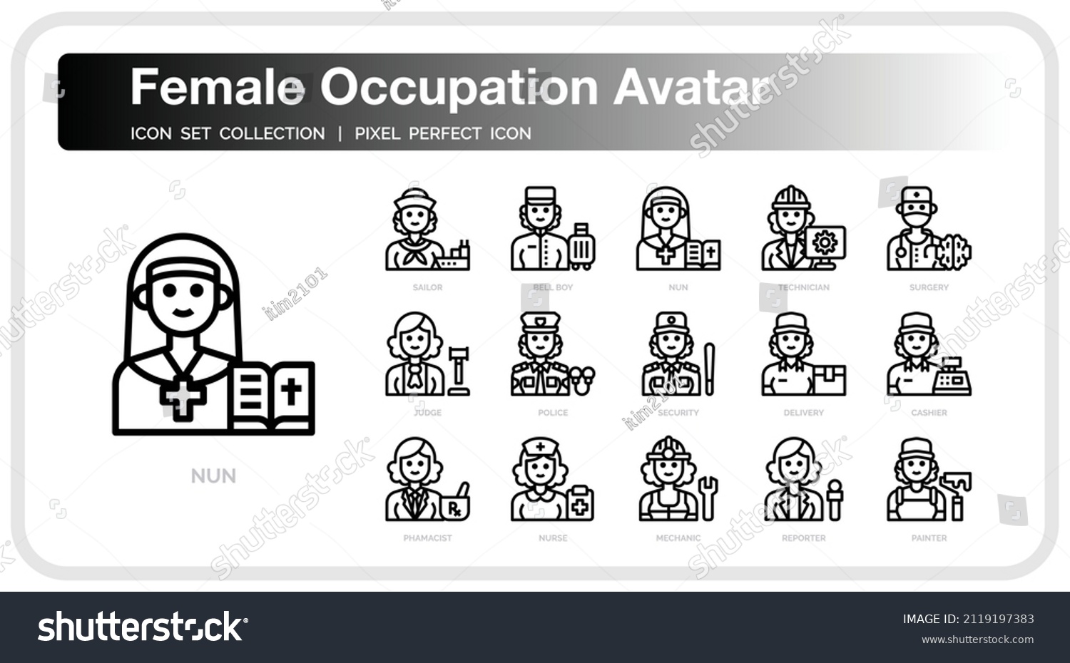 Ocupación Avatar Icons Set Iconos De Vector De Stock Libre De