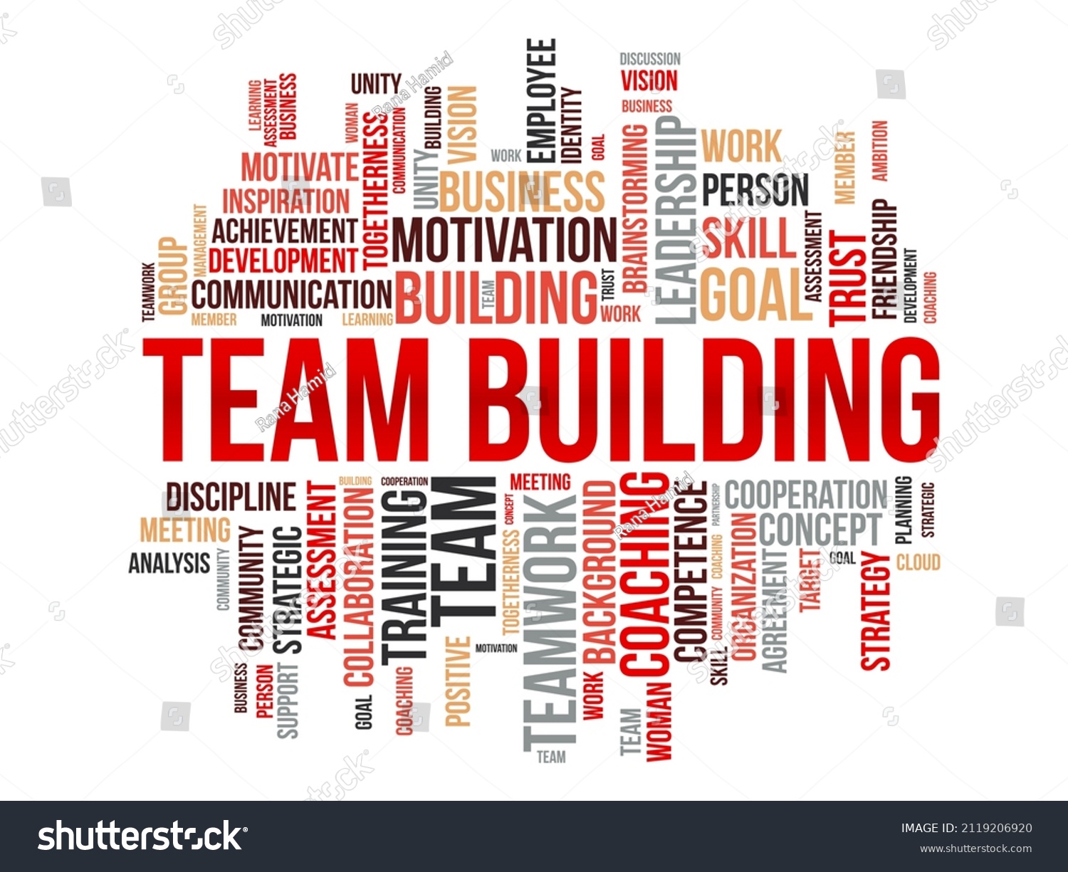 Team Building Word Cloud Template Business Stock Vector (Royalty Free ...