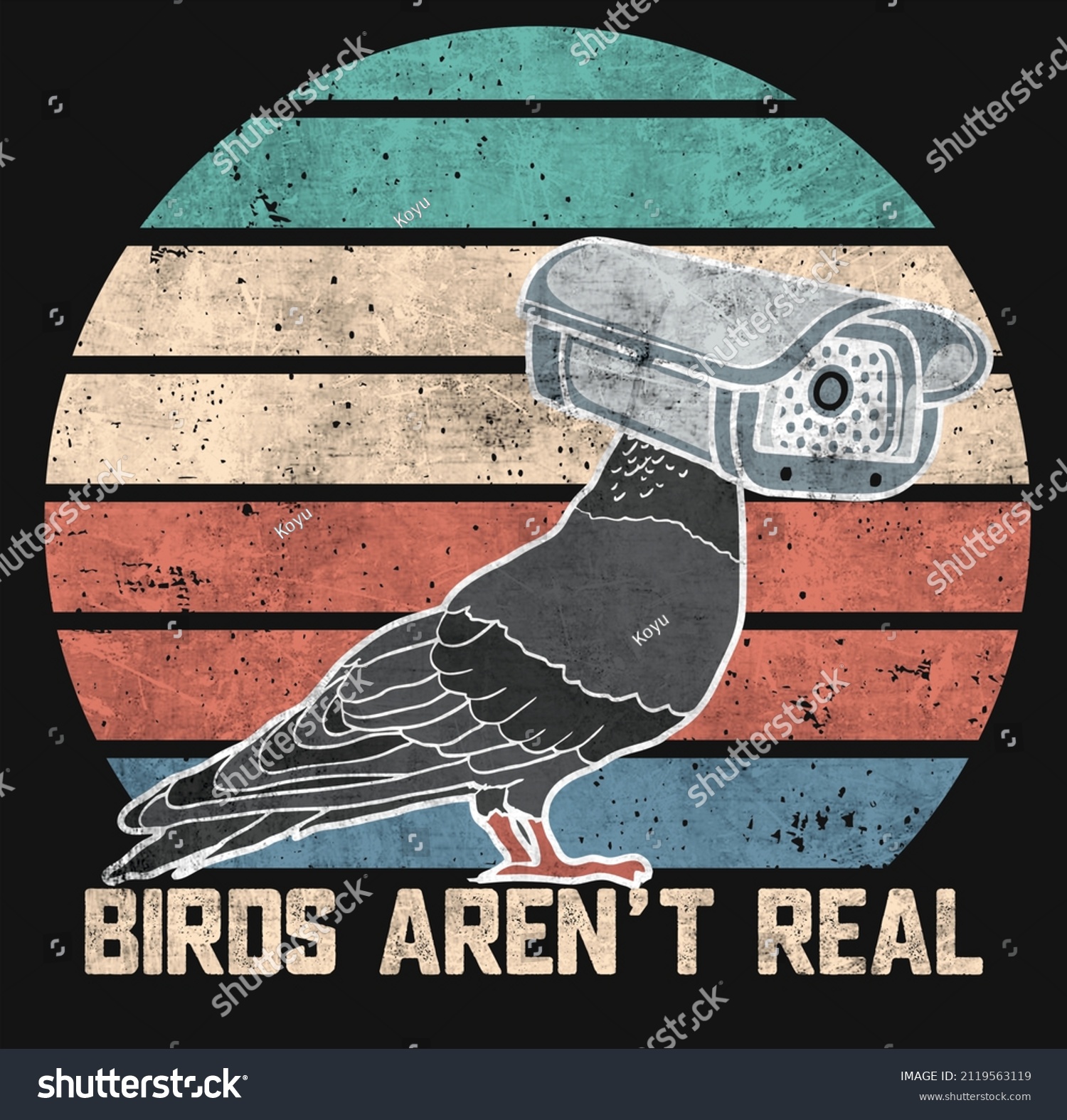 Birds Not Real Graphic Qanon Funny Stock Illustration 2119563119