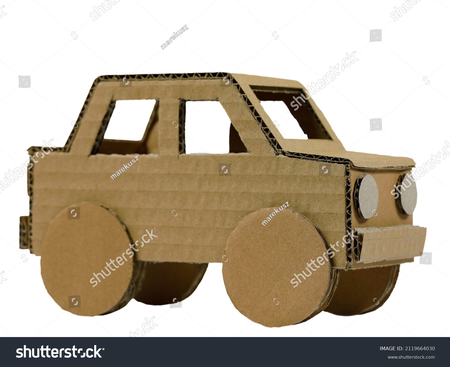 Car Model Made Cardboard Recycled Packaging Stock Photo 2119664030   Stock Photo Car Model Made Of Cardboard Recycled Packaging Material Has Been Used To Handcraft This Car Model 2119664030 