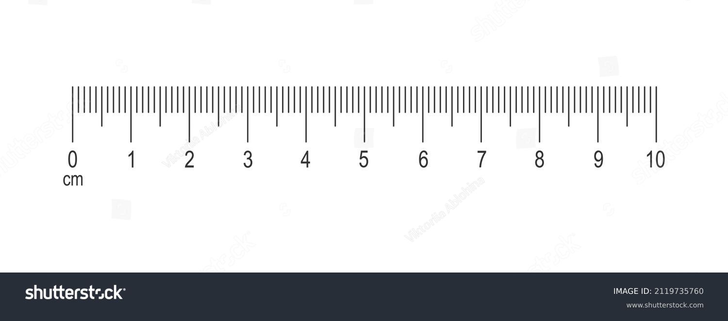 Horizontal Measuring Chart 10 Centimeters Markup Stock Vector (Royalty ...