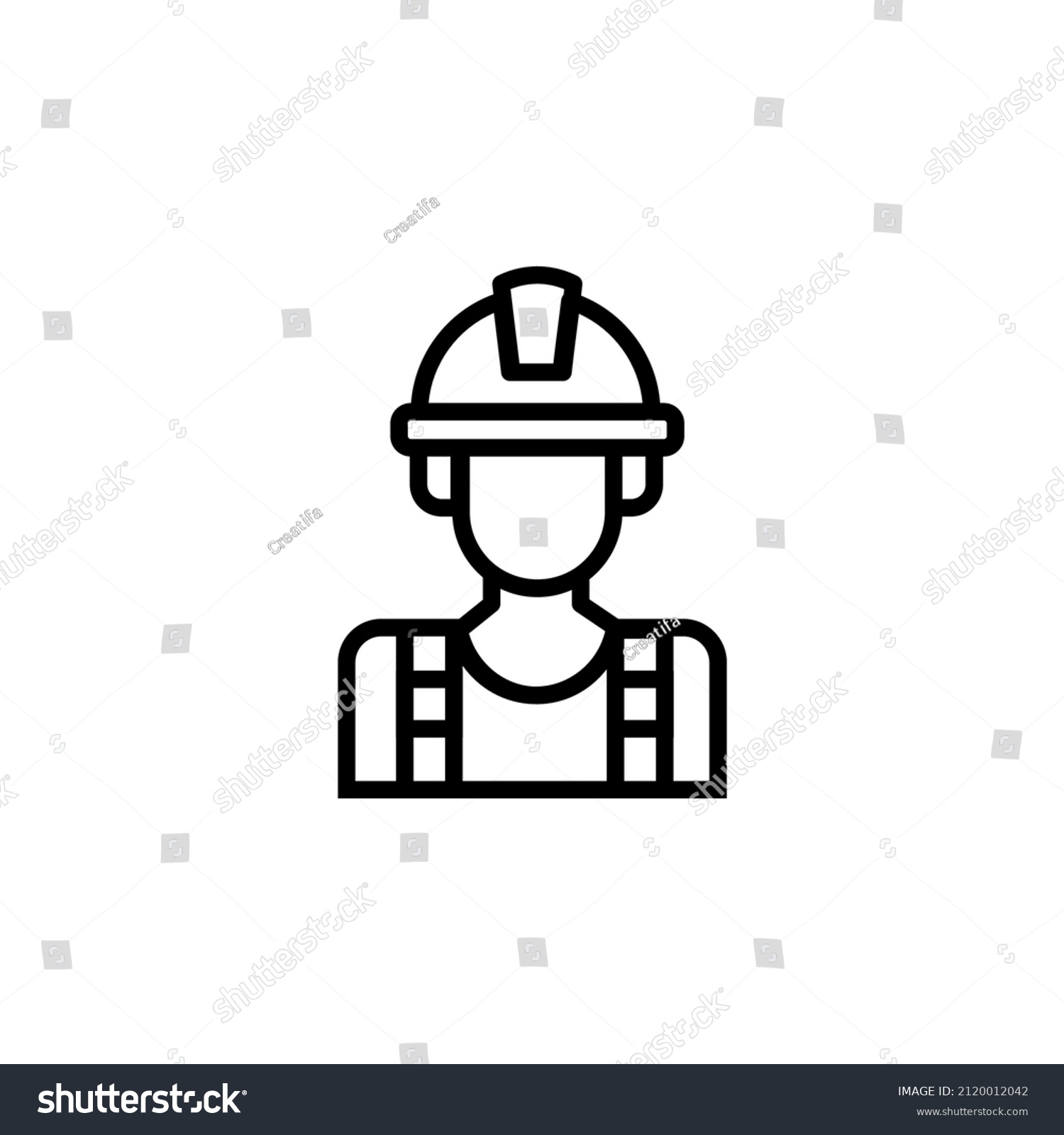 Labor Outline Icon Vector Stock Vector (Royalty Free) 2120012042 ...