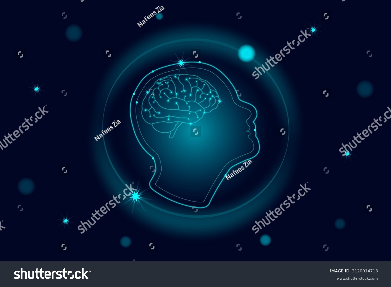 Artificial Intelligence Brain Robotic System Illustration Stock Illustration 2120014718 6492