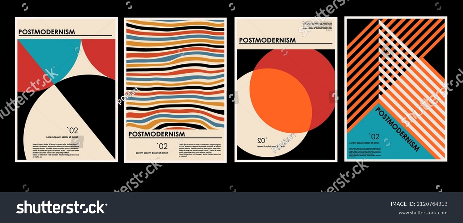 Artworks Posters Inspired Postmodern Vector Abstract Stock Vector ...