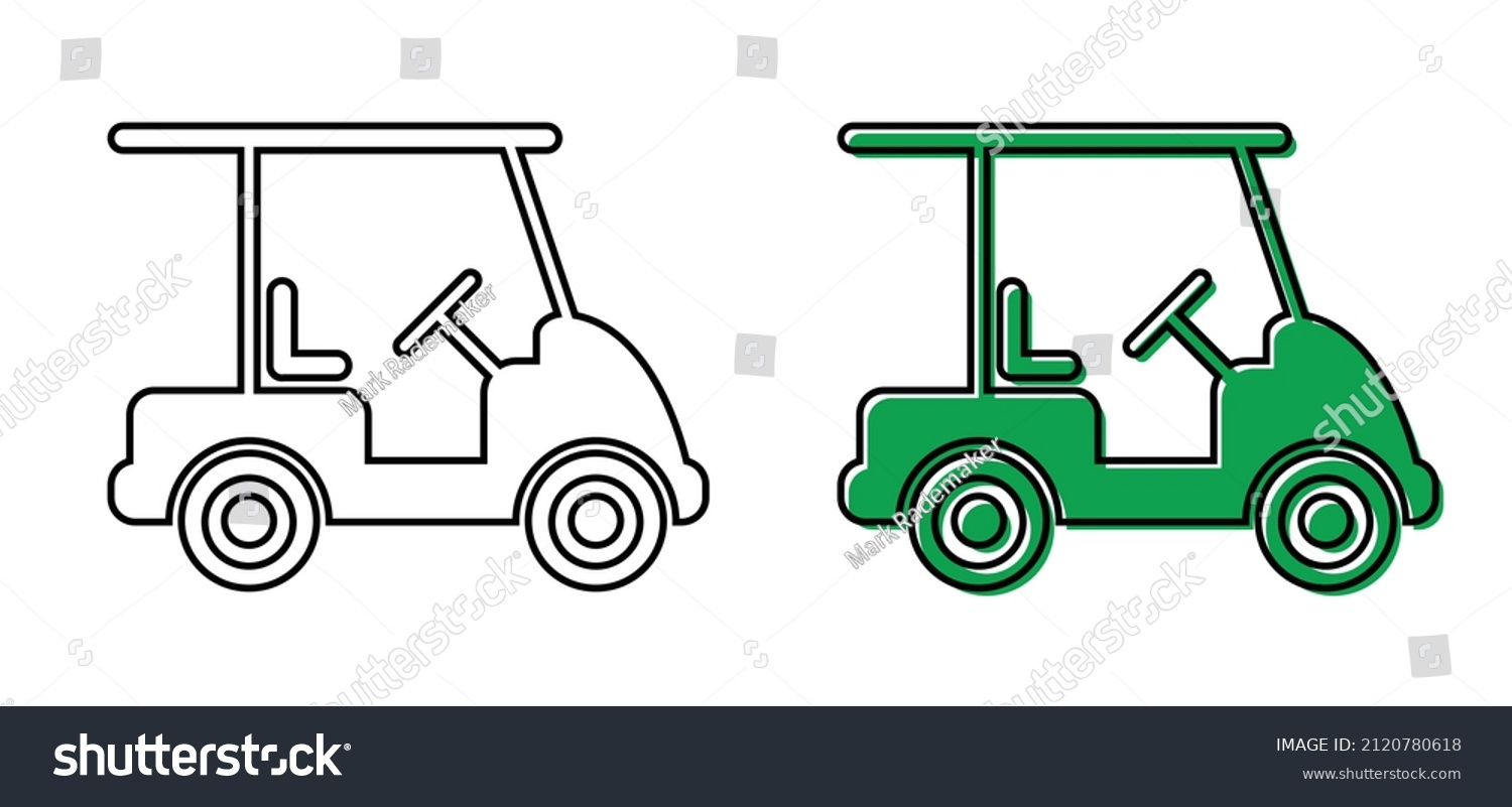 Hobby Golf Cart Golf Car Icon Stock Vector (Royalty Free) 2120780618 ...