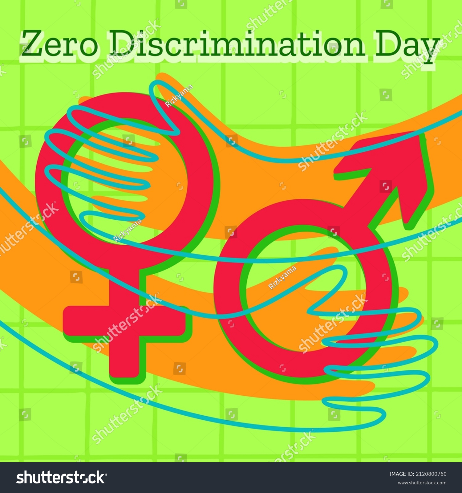 Zero Discrimination Day Vector Illustration Suitable Stock Vector