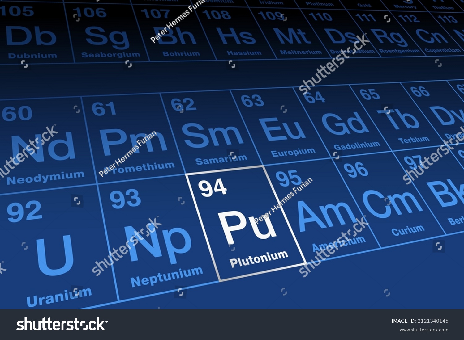 Plutonium Chemical Element On Periodic Table Stock Vector (Royalty Free ...