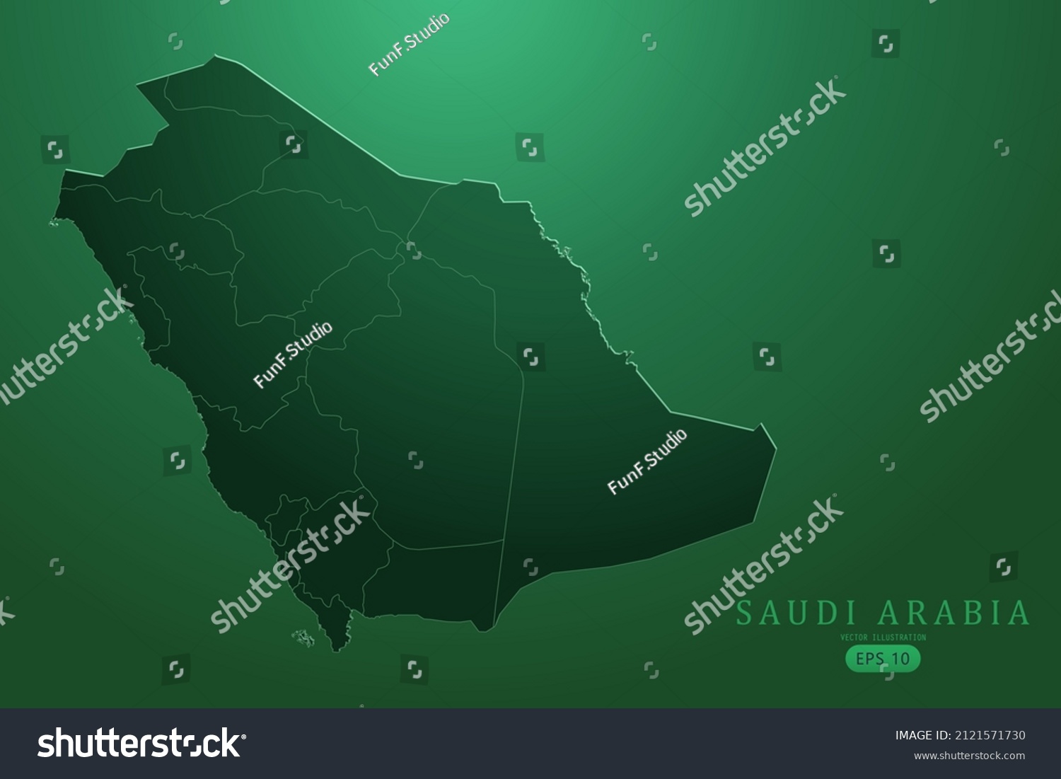 Saudi Arabia Map World Map International Stock Vector Royalty Free Stock Vector Saudi Arabia Map World Map International Vector Template With High Detailed And Green Gradient 2121571730
