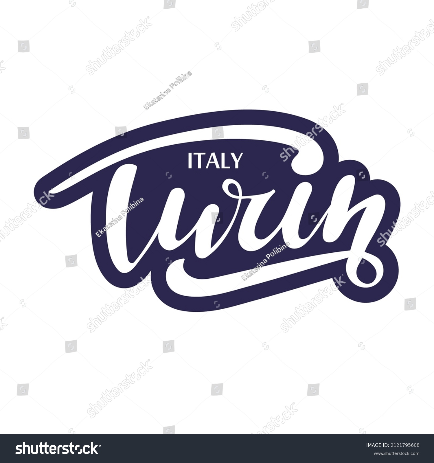Turin Italian City Digital Hand Lettering Stock Vector (Royalty Free Turin Italian City Digital Hand Lettering Stock Vector (Royalty Free