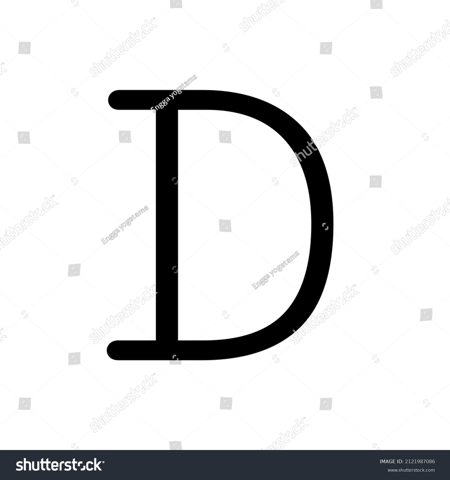 D Fourth Letter Latin Alphabet Stock Illustration 2121987086 | Shutterstock