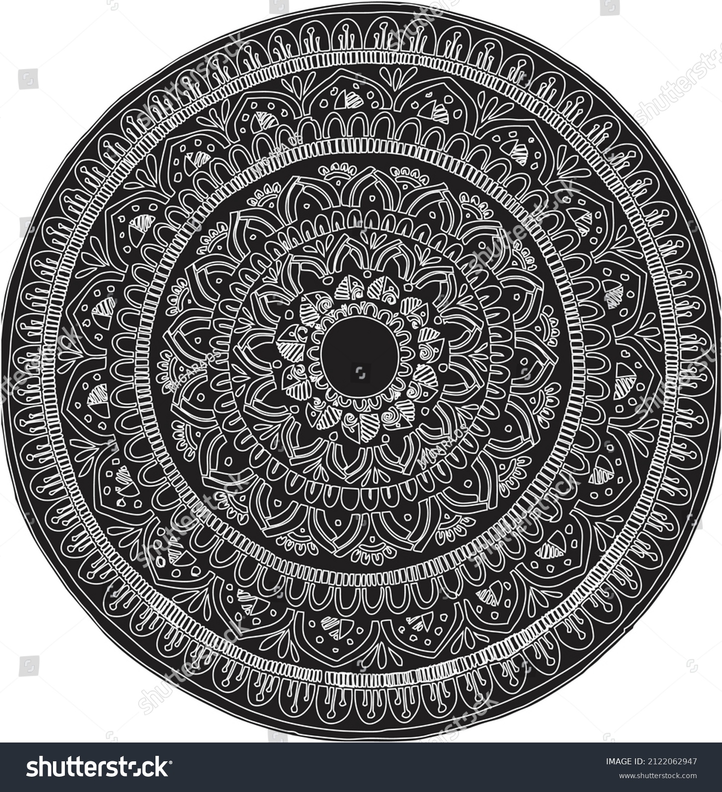 Indian Mandala Art Vector Design Stock Vector (Royalty Free) 2122062947 ...