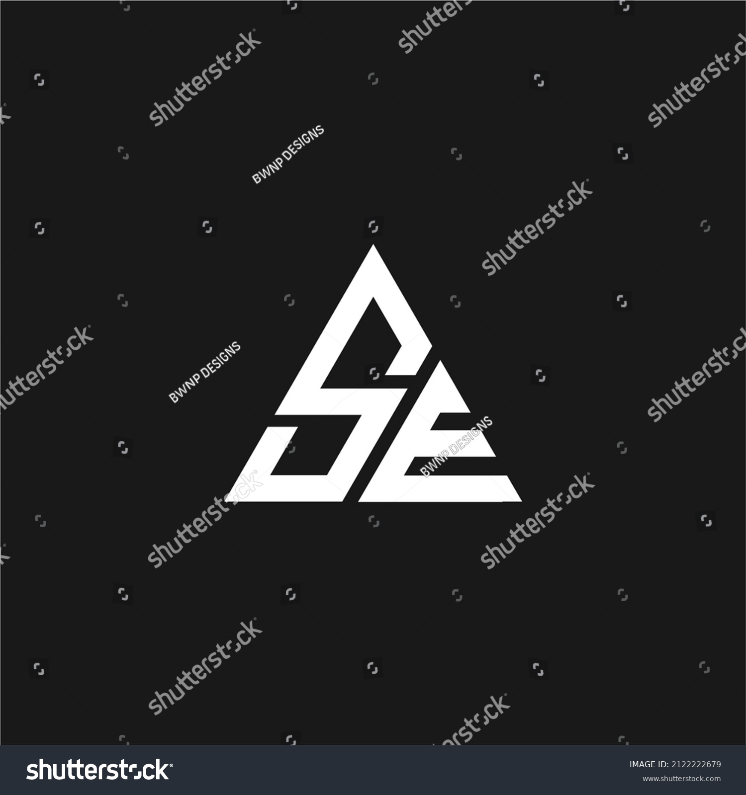 S E Letter Triangle Logo Concept Stock Vector (Royalty Free) 2122222679 ...