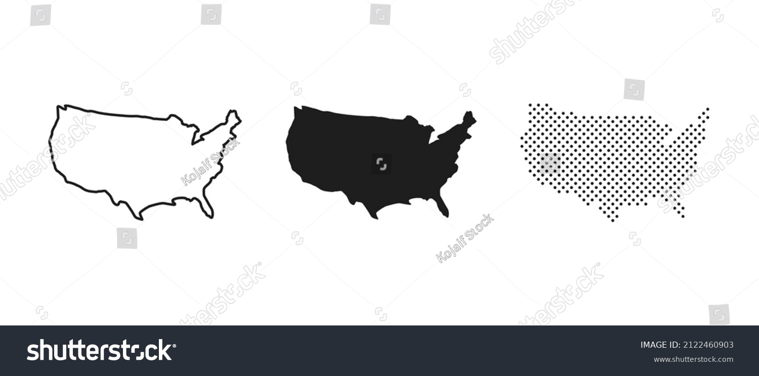 Usa Map Vector Icons United States Stock Vector (Royalty Free ...