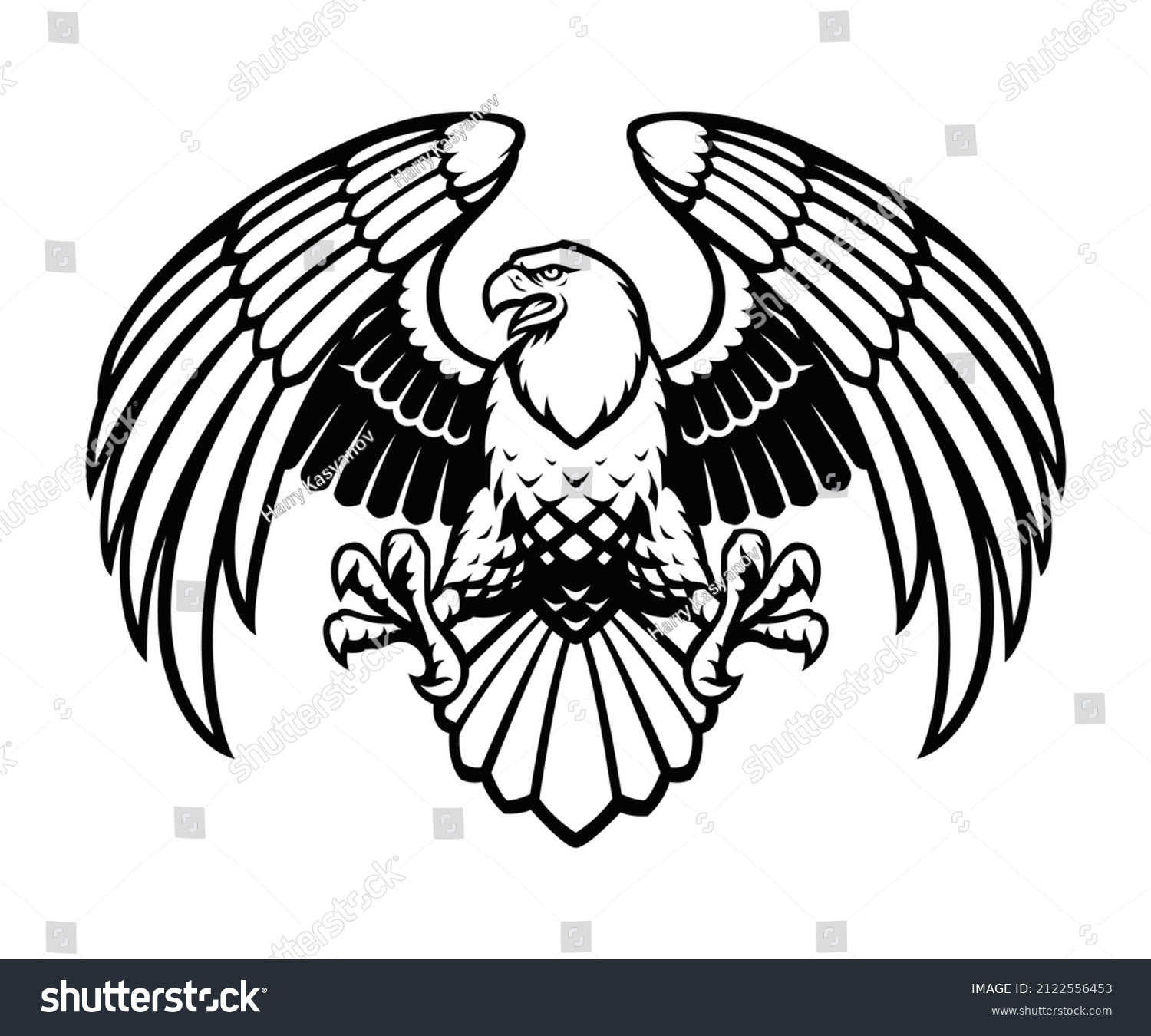 Vector Eagle Mascot This Design Can Stock Vector (Royalty Free ...