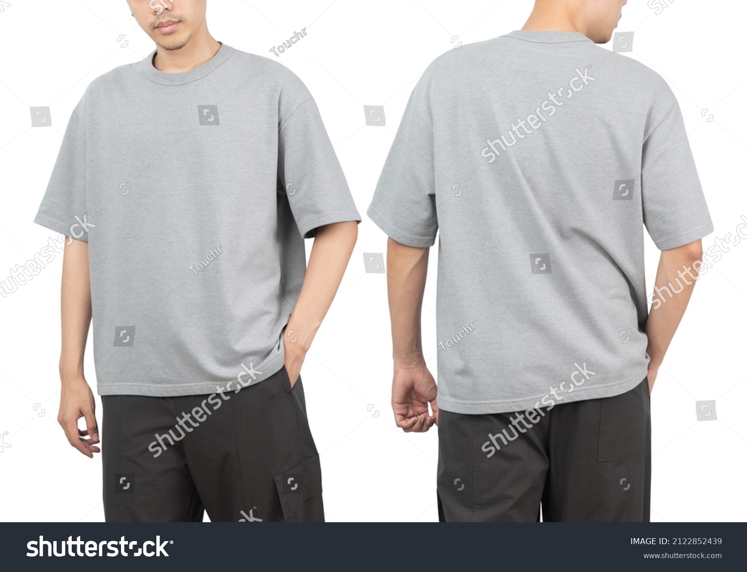 Young Man Grey Oversize Tshirt Mockup Stock Photo 2122852439 | Shutterstock