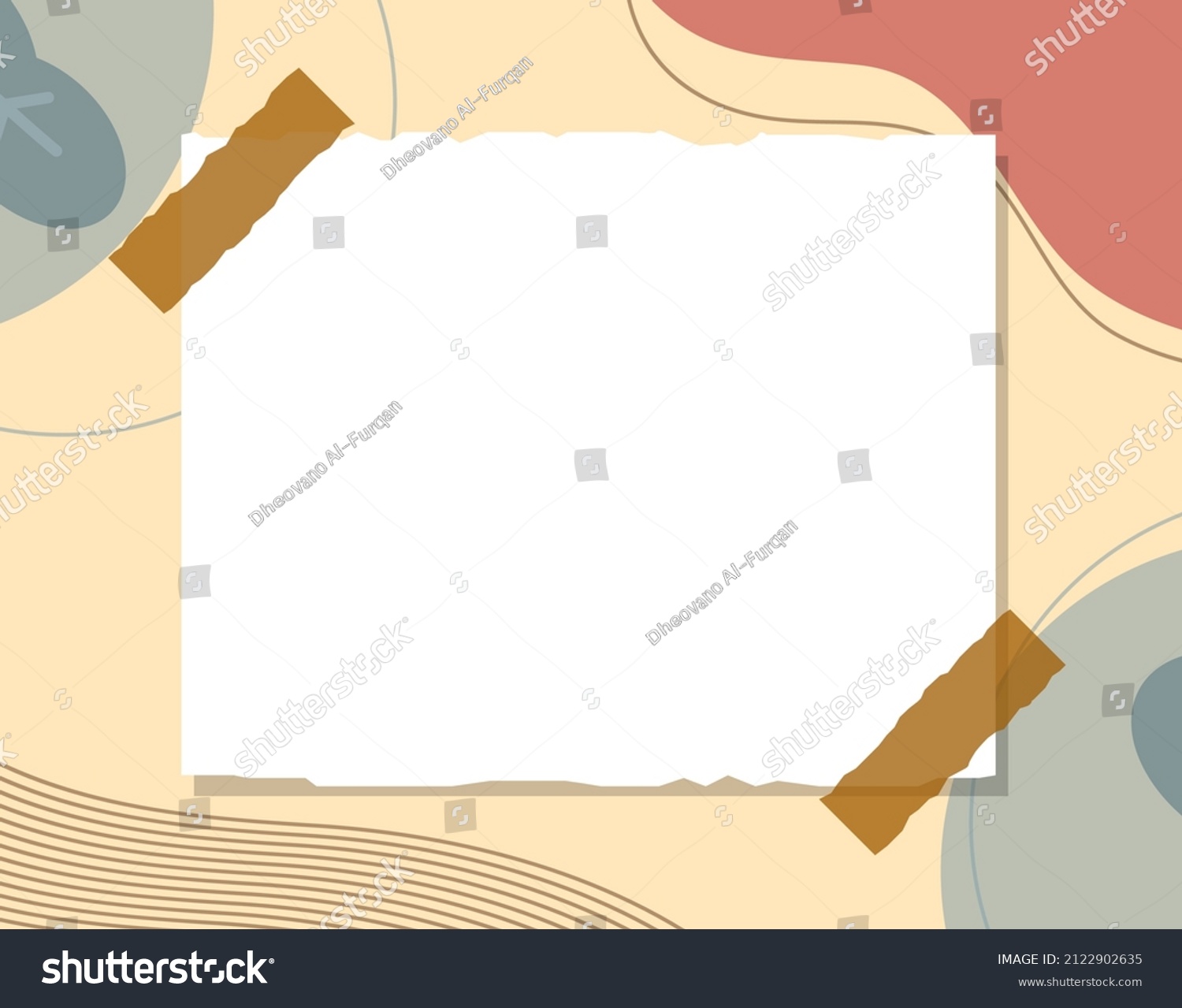 Paper Note Isolated On Minimalist Boho 库存矢量图(免版税)2122902635 | Shutterstock