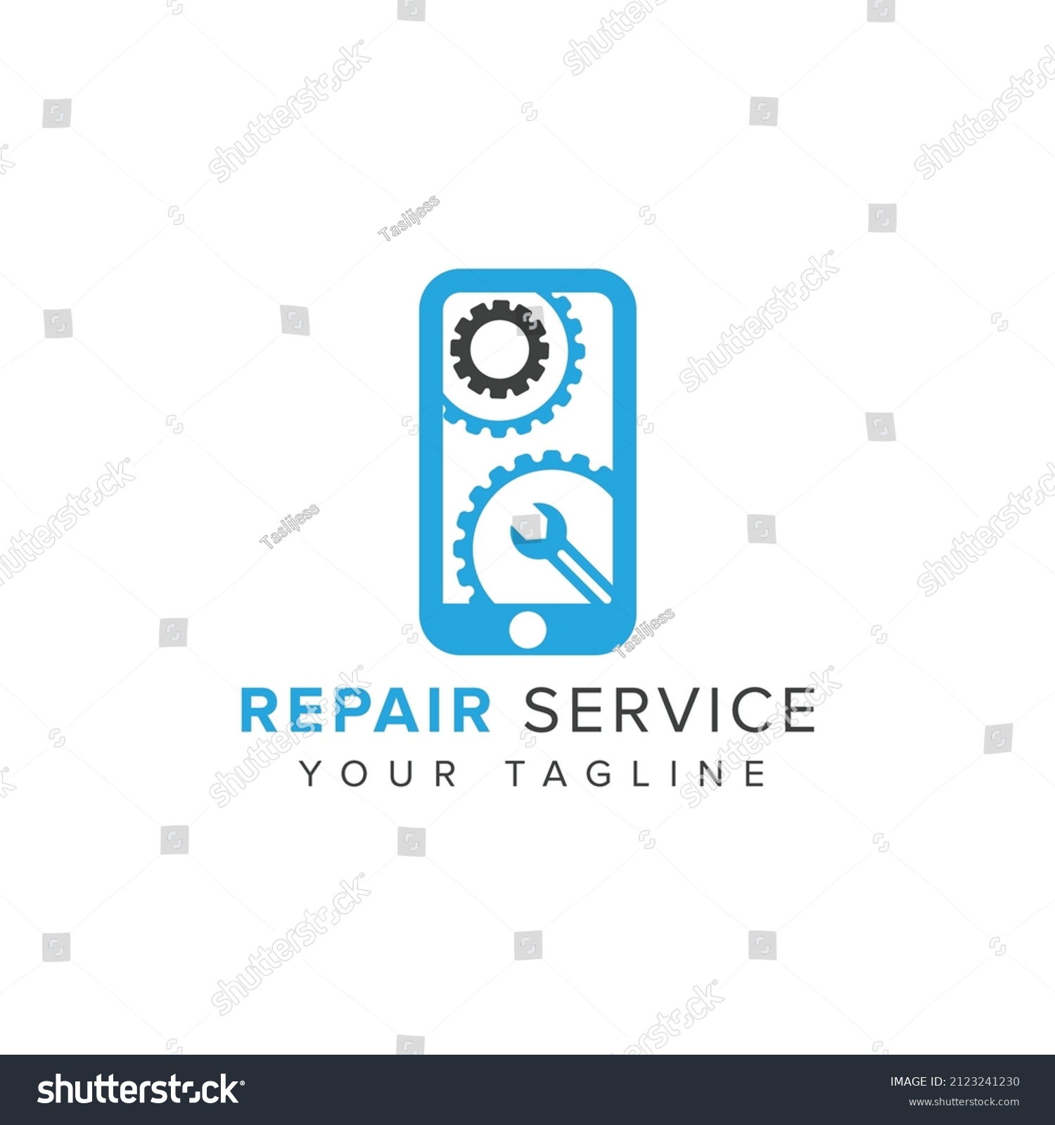 Phone Repair Logo Gear Tool Icon Stock Vector (Royalty Free) 2123241230 ...