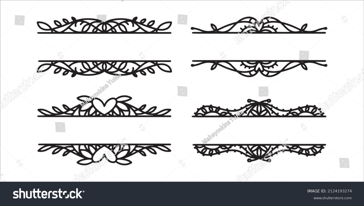 Vector Monogram Divider Frames Vintage Monogram Stock Vector (Royalty ...