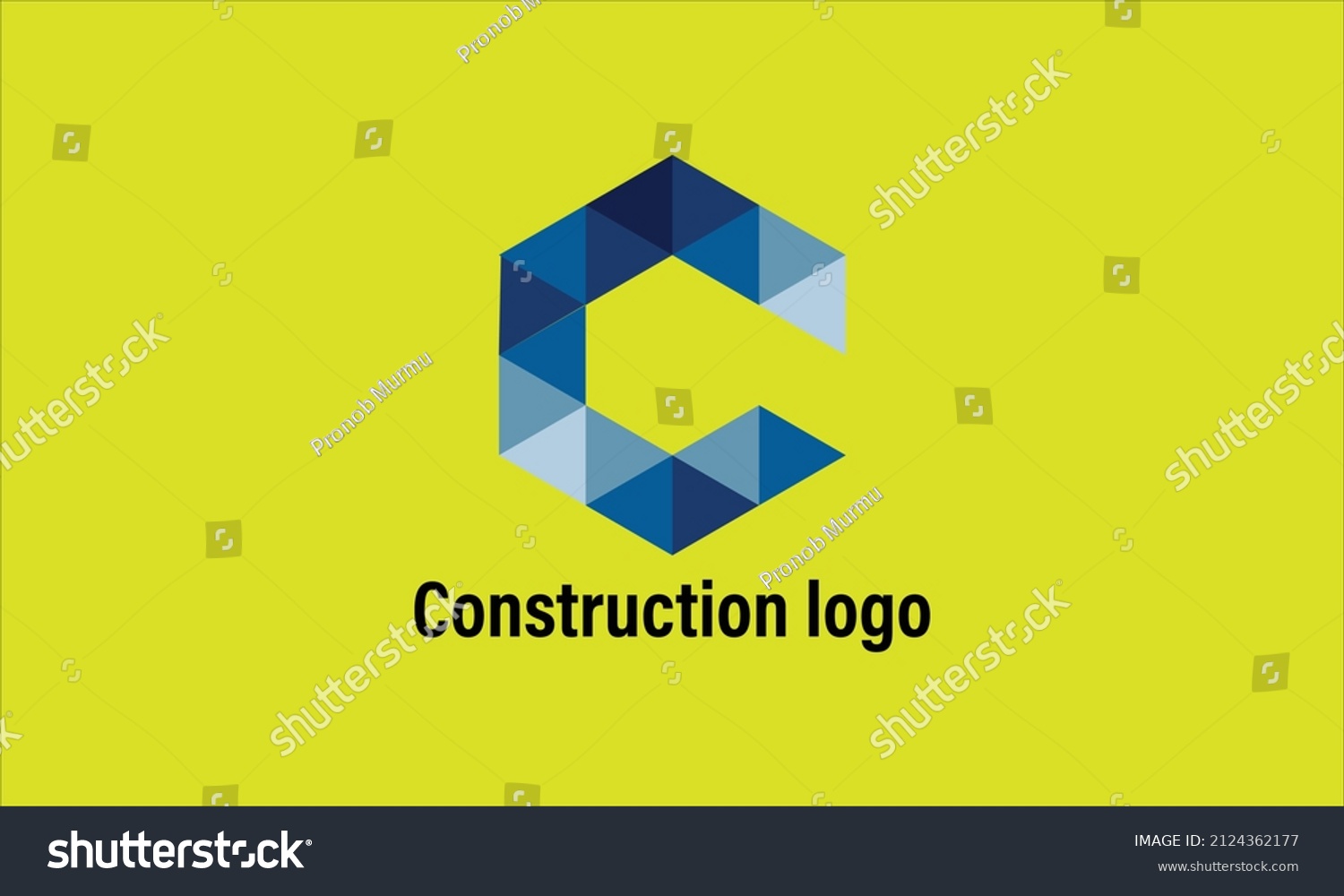 Minimal C Text Logo Design Template Stock Vector (Royalty Free ...