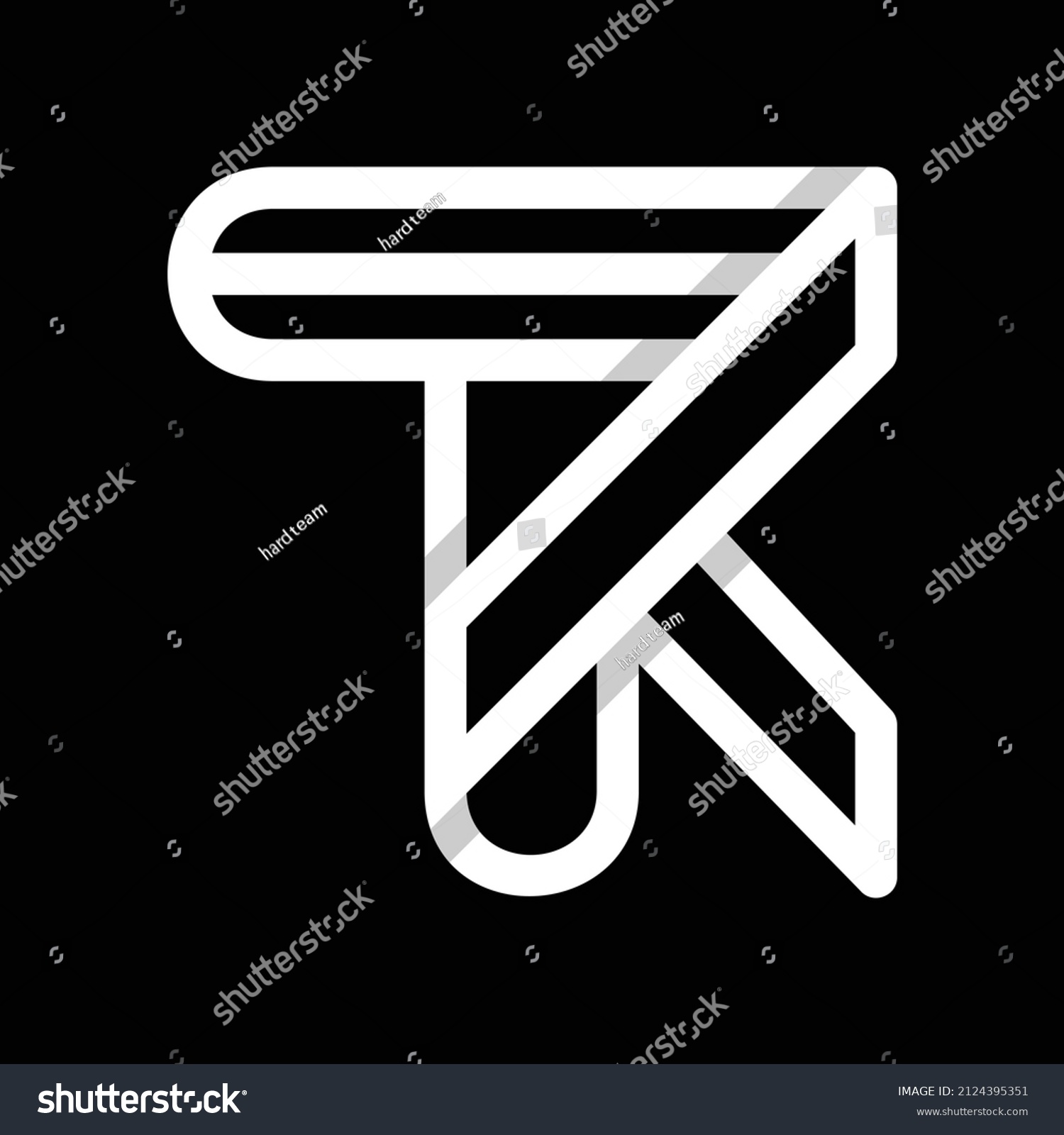 Vektor Stok Letter Tk Minimalist Logo Design (Tanpa Royalti) 2124395351 ...