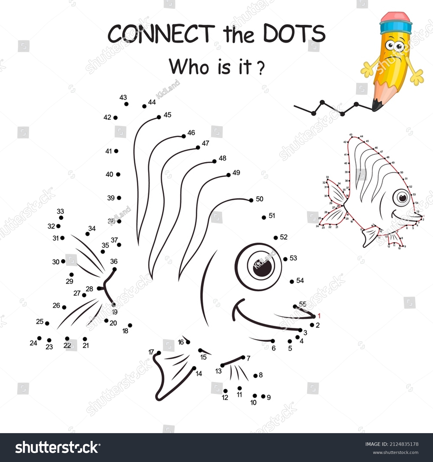 Connect Dots By Numbers Draw Animal Stock Vector (Royalty Free ...