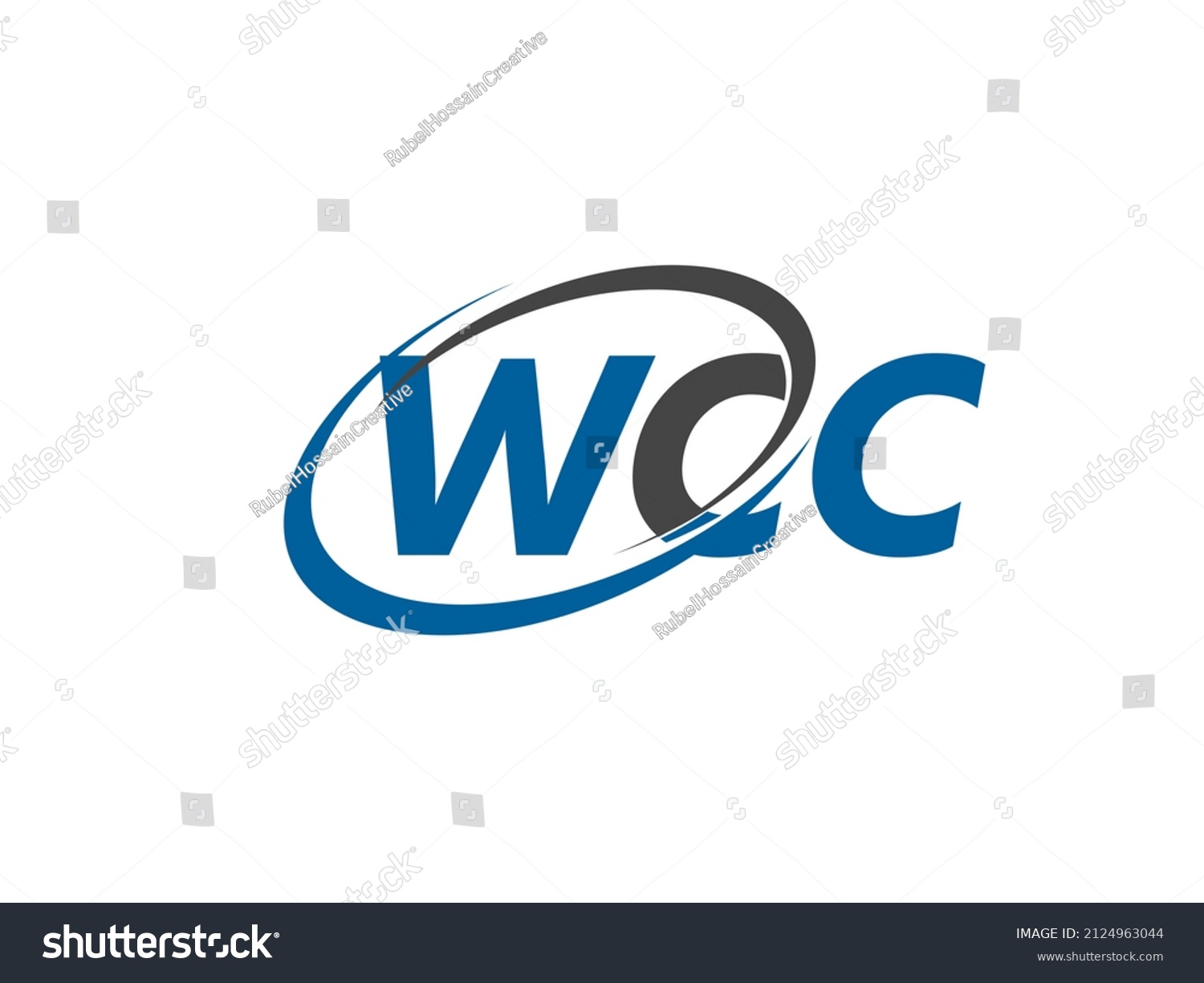 Wcc Letter Creative Modern Elegant Swoosh Stock Vector (Royalty Free ...