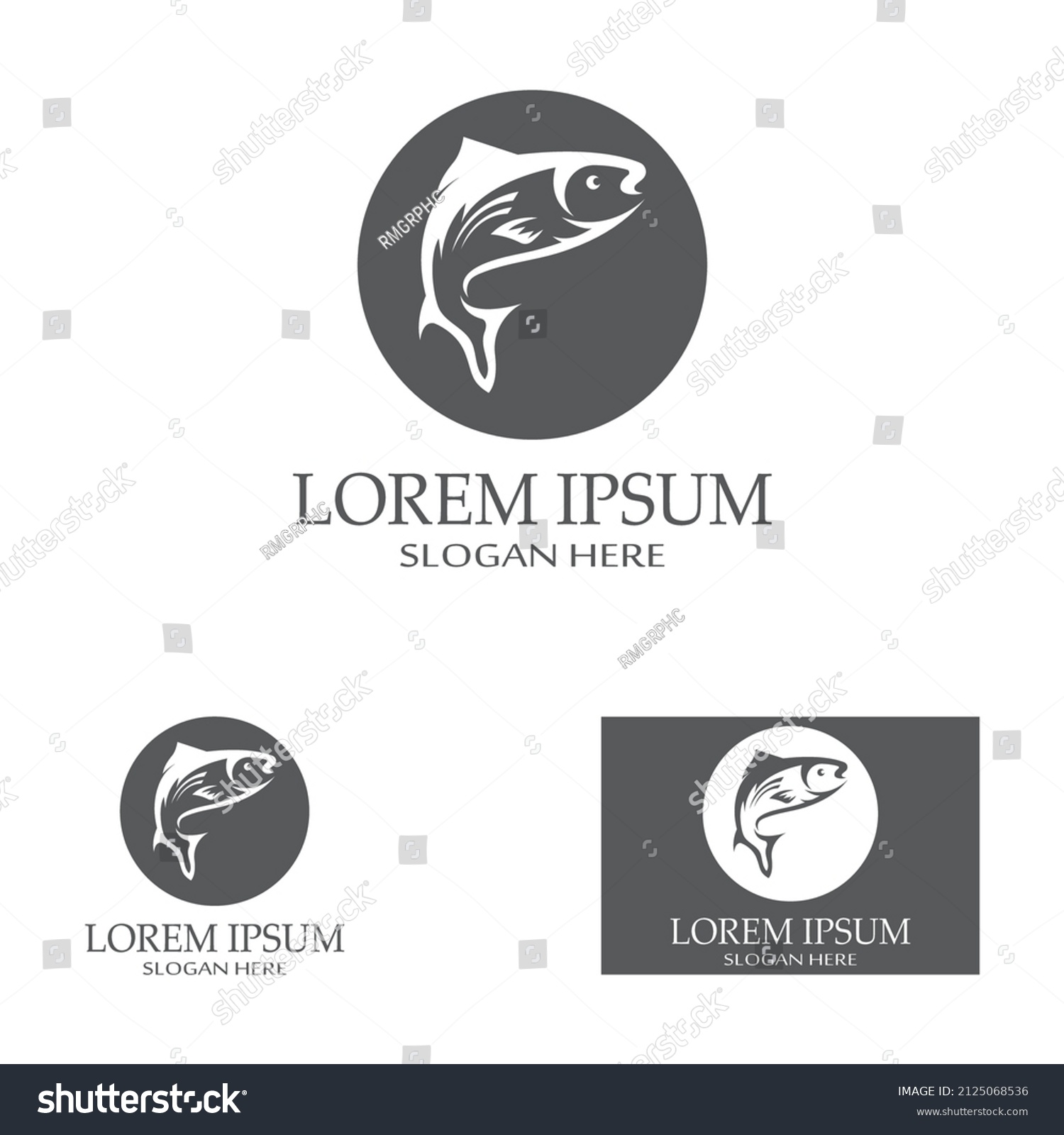 Fish Logo Fish Oil Seafood Restaurant Stock Vector (Royalty Free ...