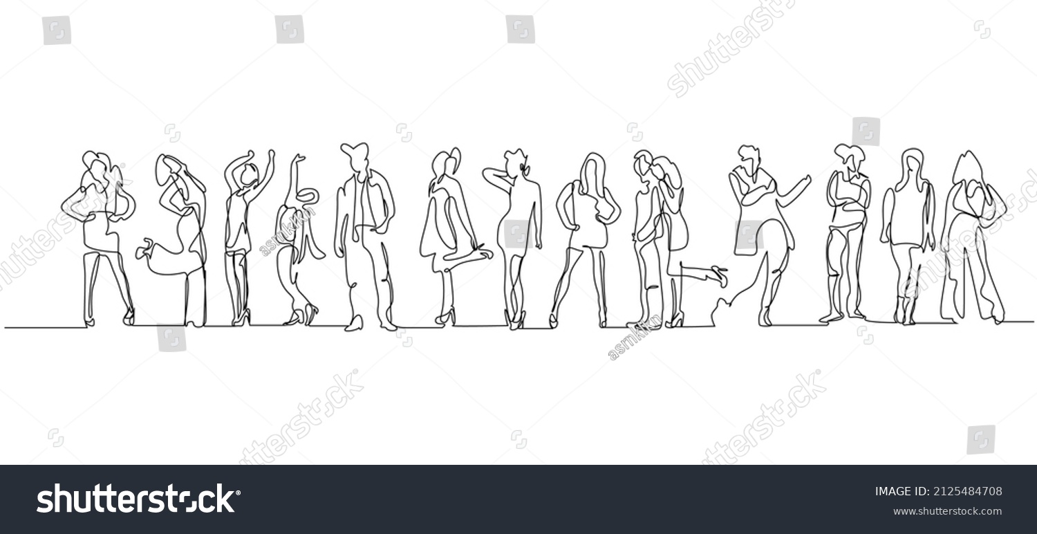 Daily Life Women Men Different Poses Stock Vector (Royalty Free ...