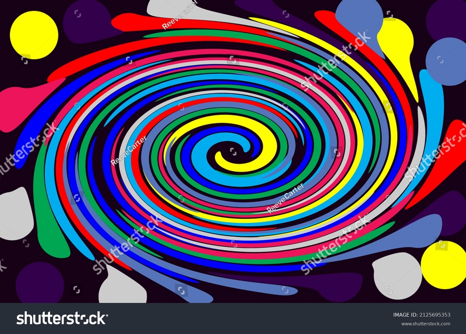 Multi Colored Twirl Background Design Stock Illustration 2125695353 ...