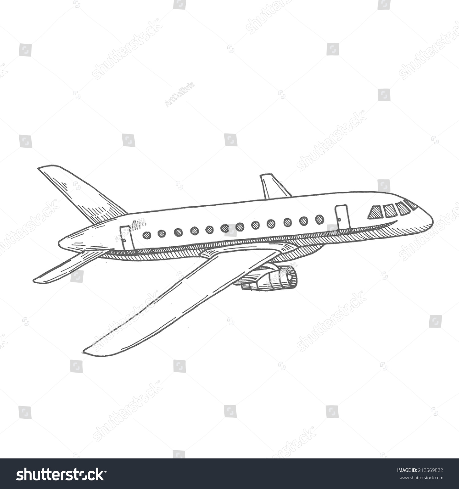 Как нарисовать самолет пассажирский