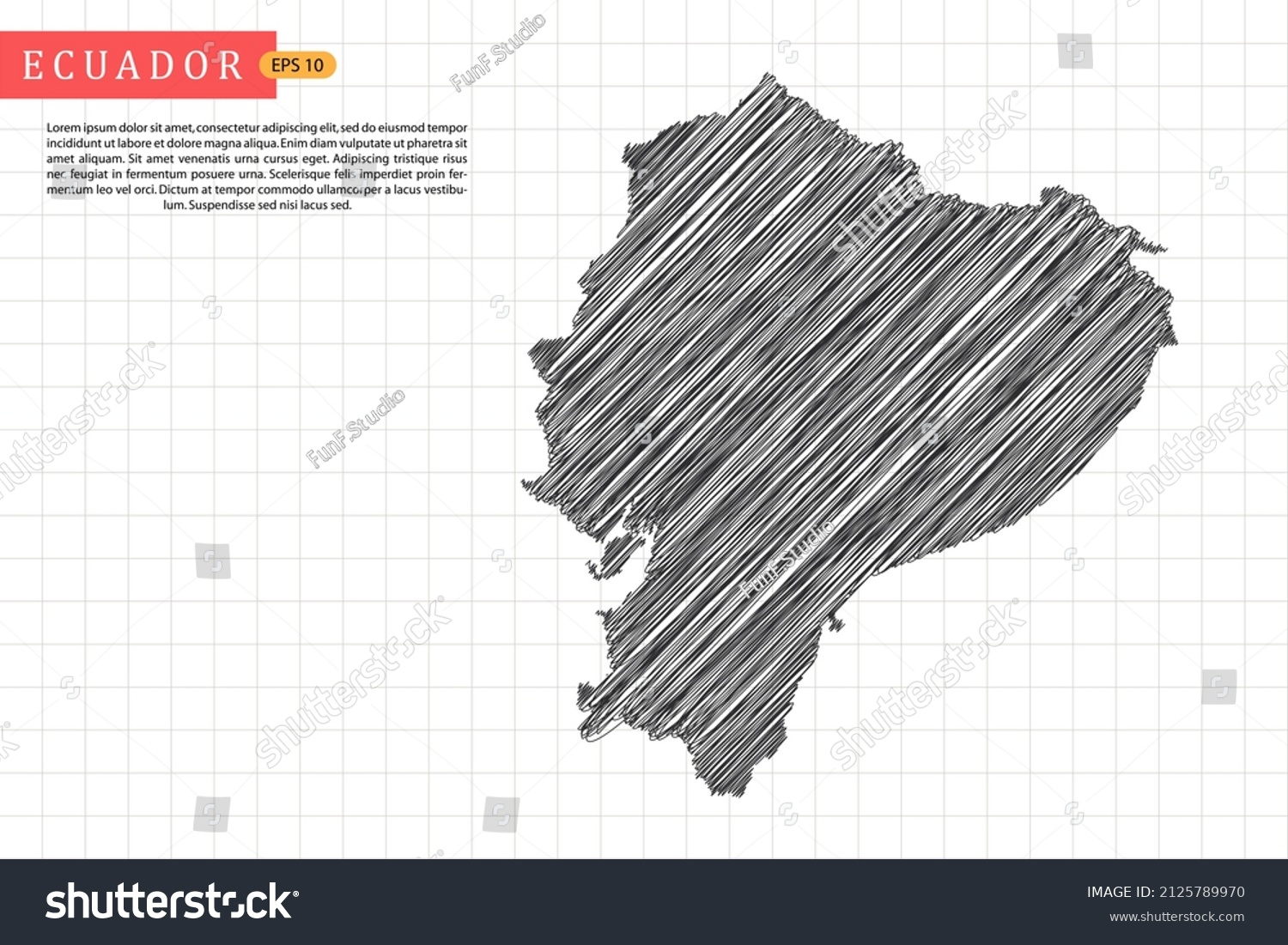 Ecuador Map World Map International Vector Stock Vector Royalty Free   Stock Vector Ecuador Map World Map International Vector Template With Black Outline Graphic Sketch And Old 2125789970 