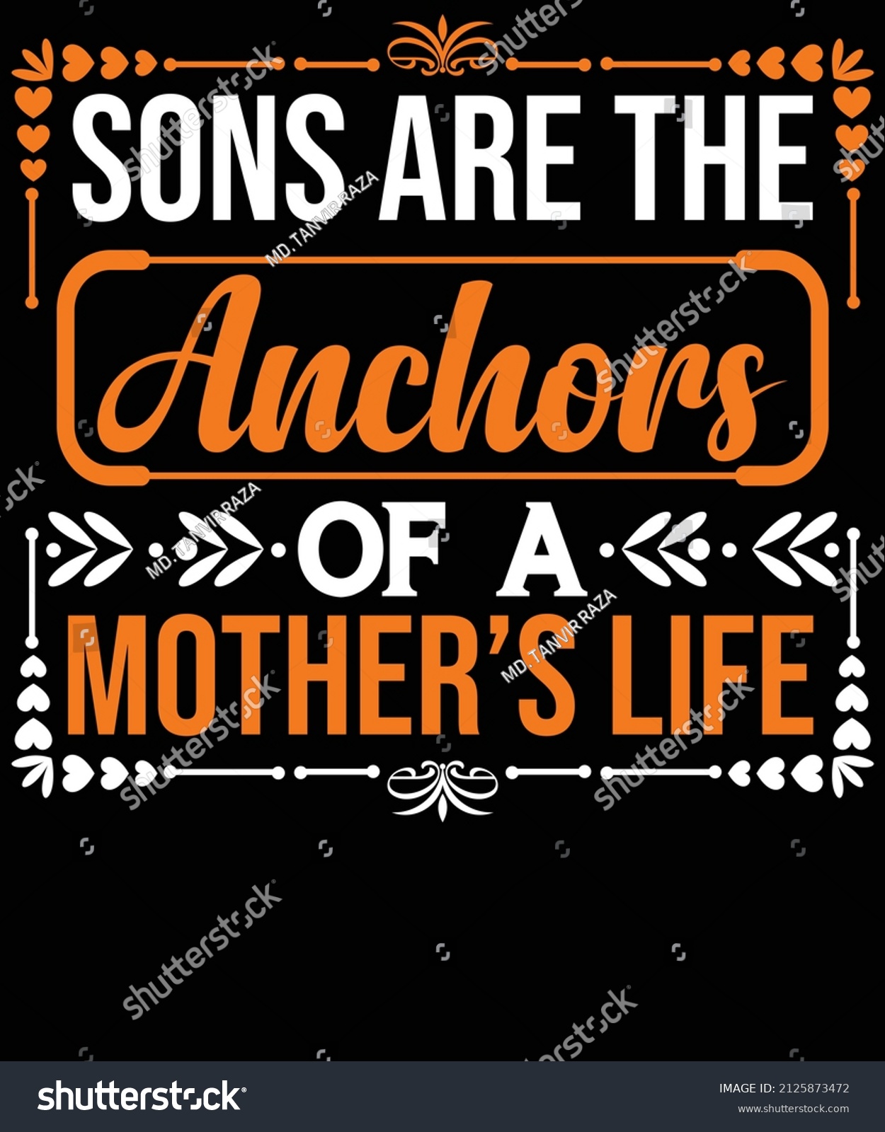 Sons Anchors Life Tshirt Design Mother Stock Vector (Royalty Free