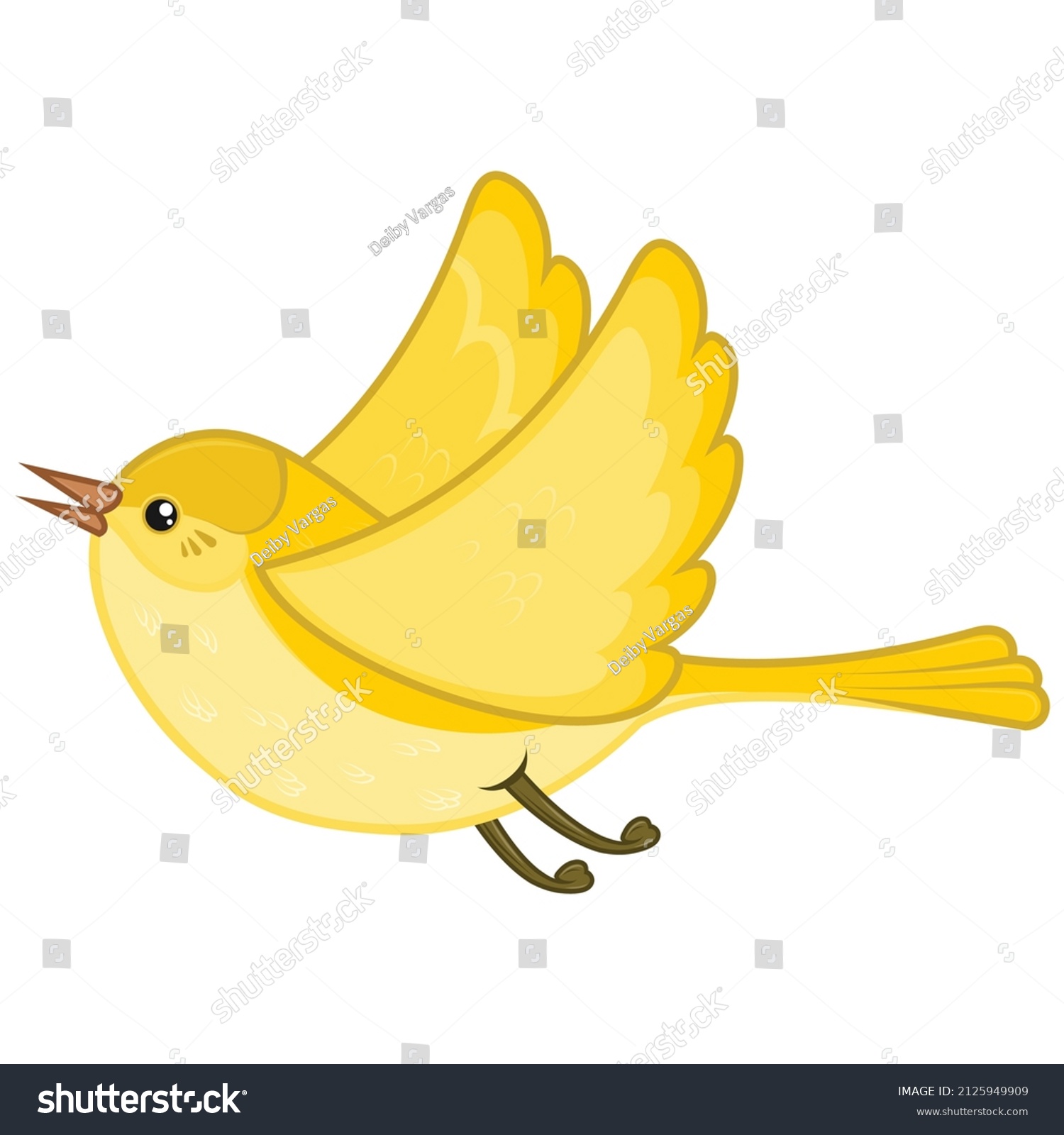 Bird Flight Cartoon Vector Design Stock Vector Royalty Free Shutterstock