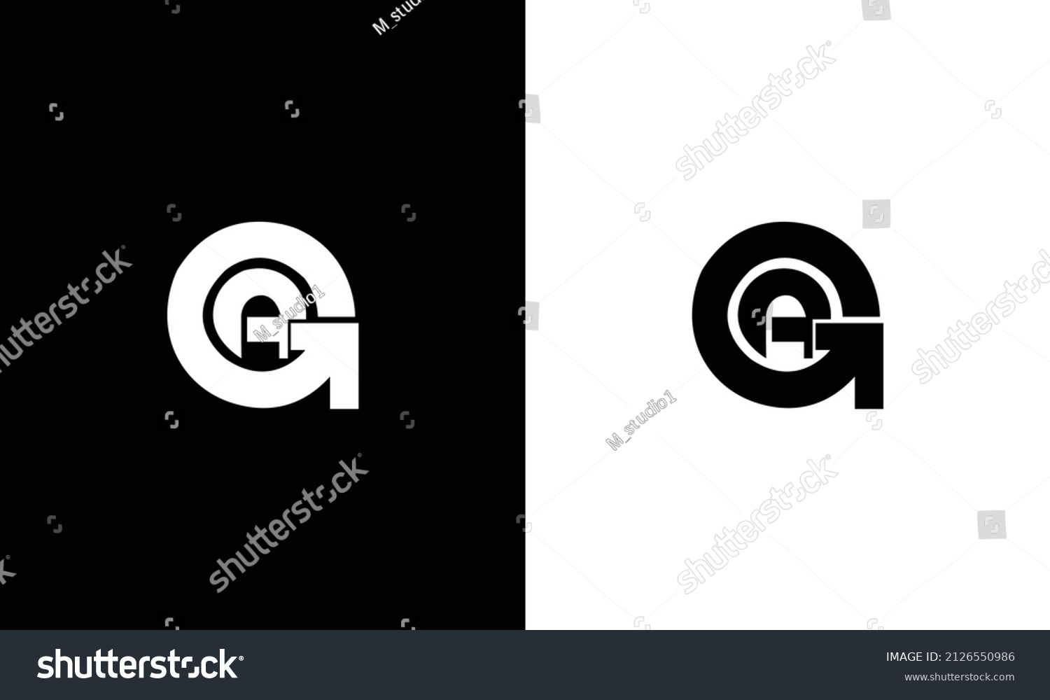 Ga Company Logo Design Template Vector Stock Vector (Royalty Free ...