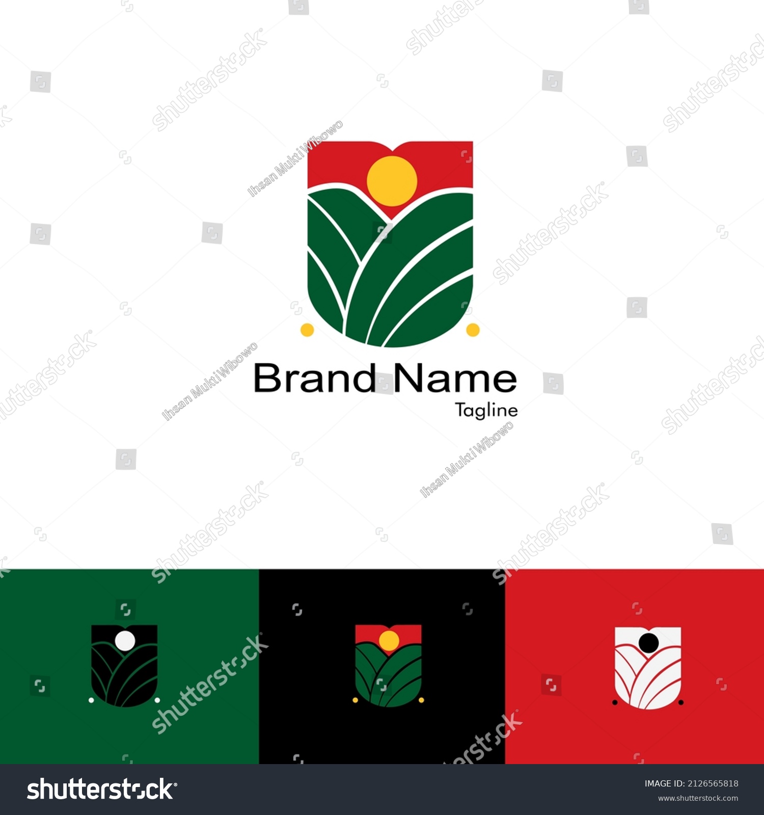 Farm Logo Farm Logo Template Silhouette Stock Vector (Royalty Free ...