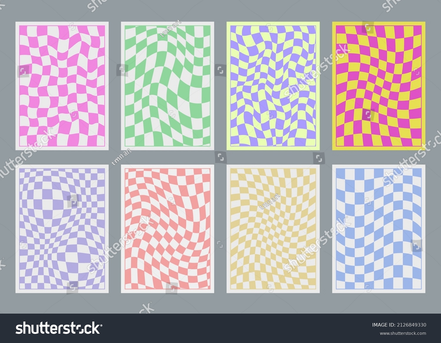 Set Checkered Y2k Backgrounds Cool Simple Stock Vector (Royalty Free ...