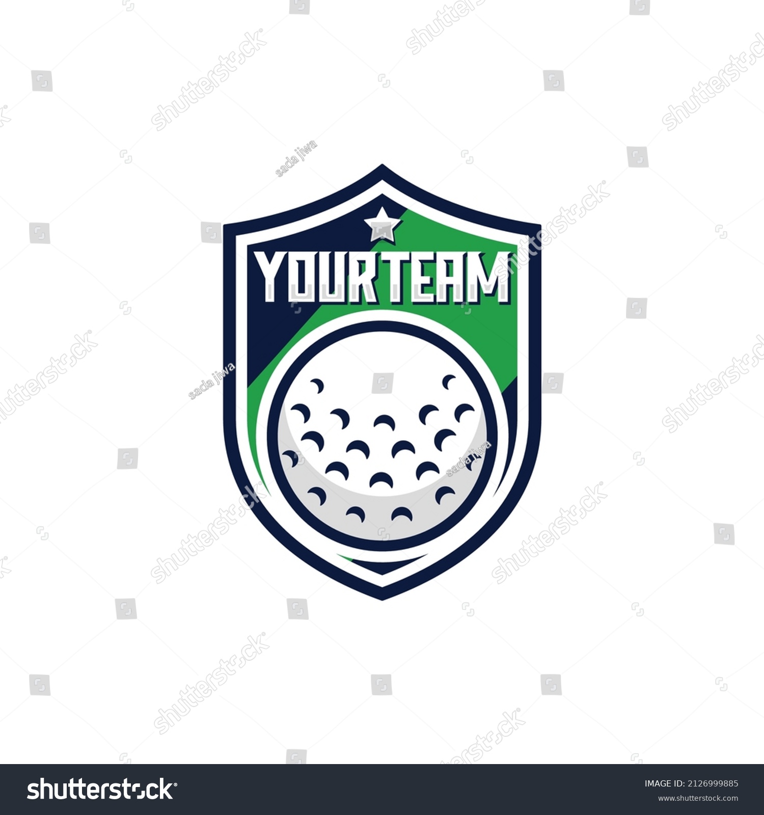 Golf Emblem Logo Design Vector Illustration Stock Vector (Royalty Free ...