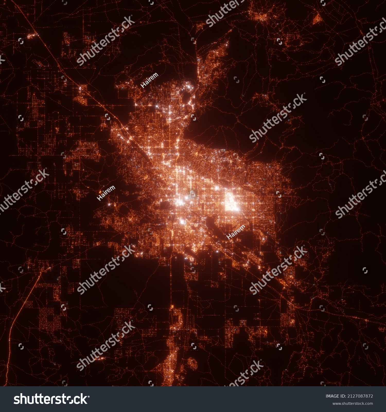 Tucson City Lights Map Top View Stock Illustration 2127087872 ...