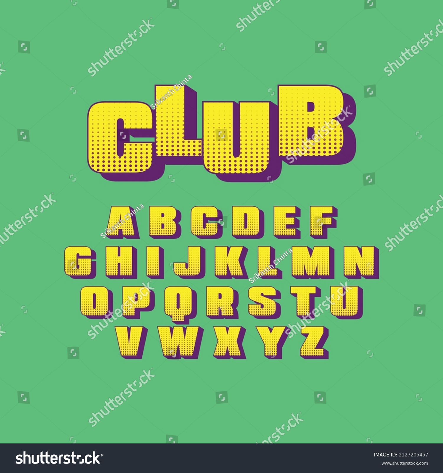 Retro Comic Font Style Design Stock Vector (Royalty Free) 2127205457 ...