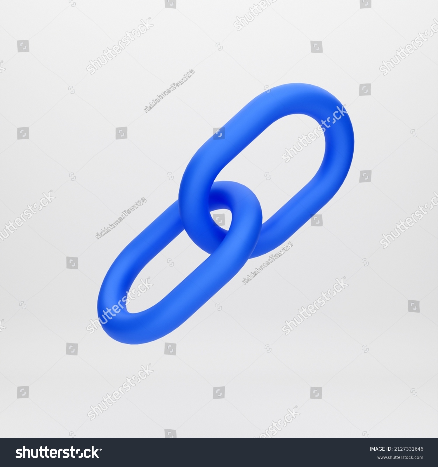 3d Cartoon Icon Chain Link Mockup Stock Illustration 2127331646 ...