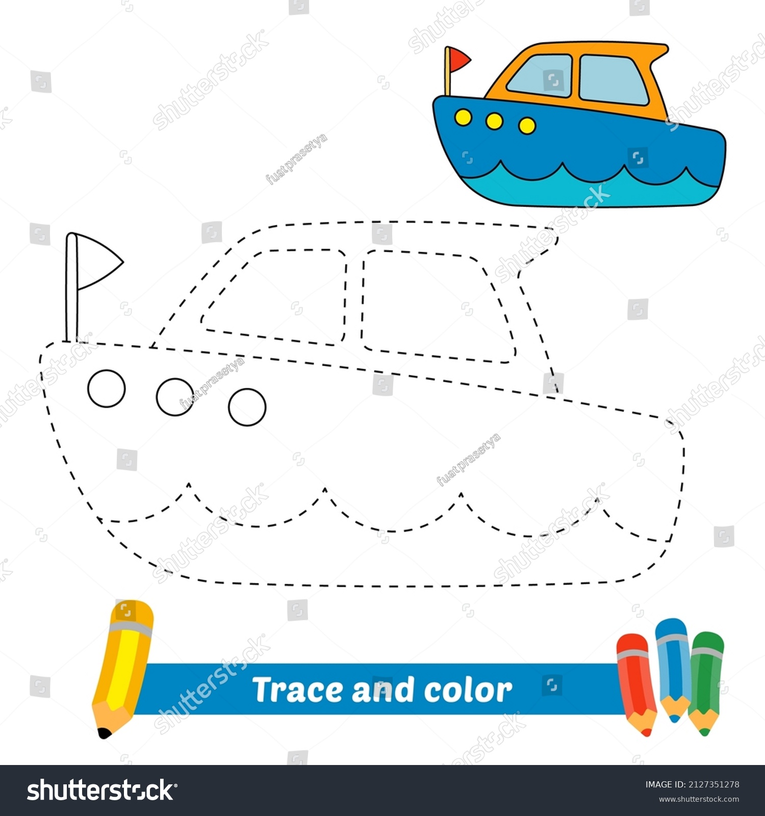 speed boat drawing for kids