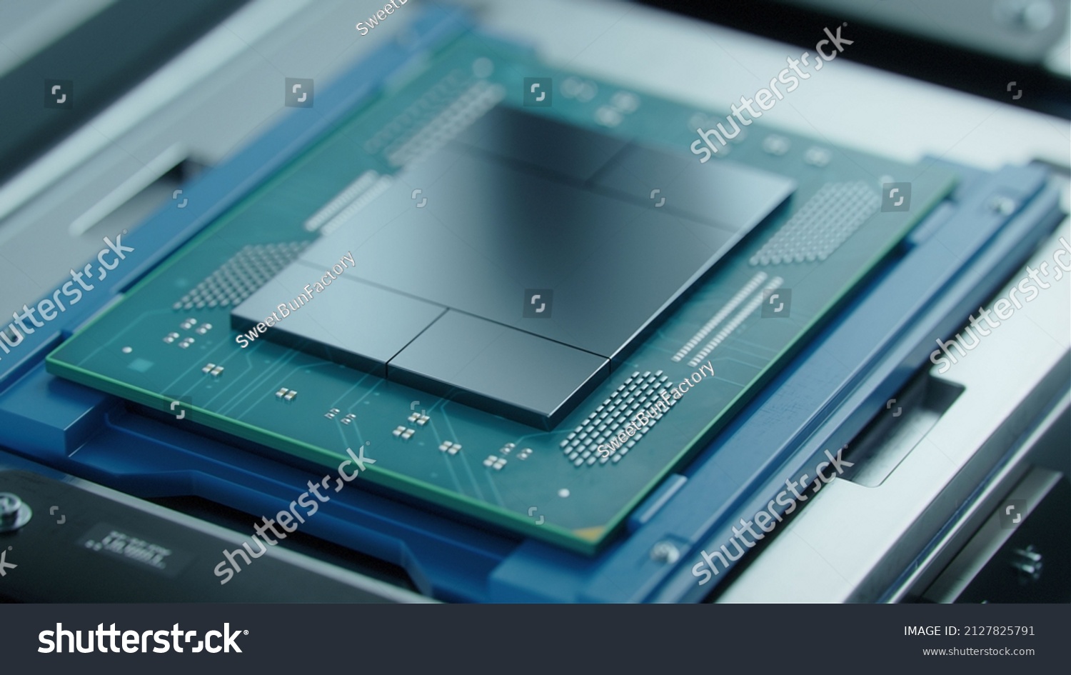 Advanced Computer Processor During Production Semiconductor Stock Photo ...