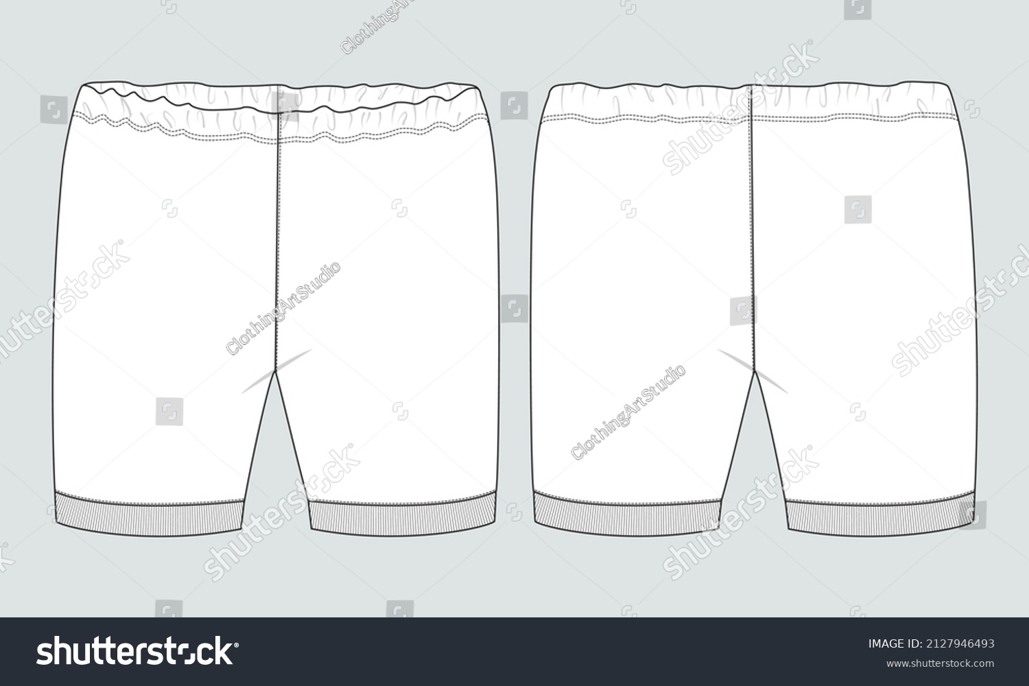 Boys Sweat Shorts Technical Fashion Flat Stock Vector (Royalty Free ...